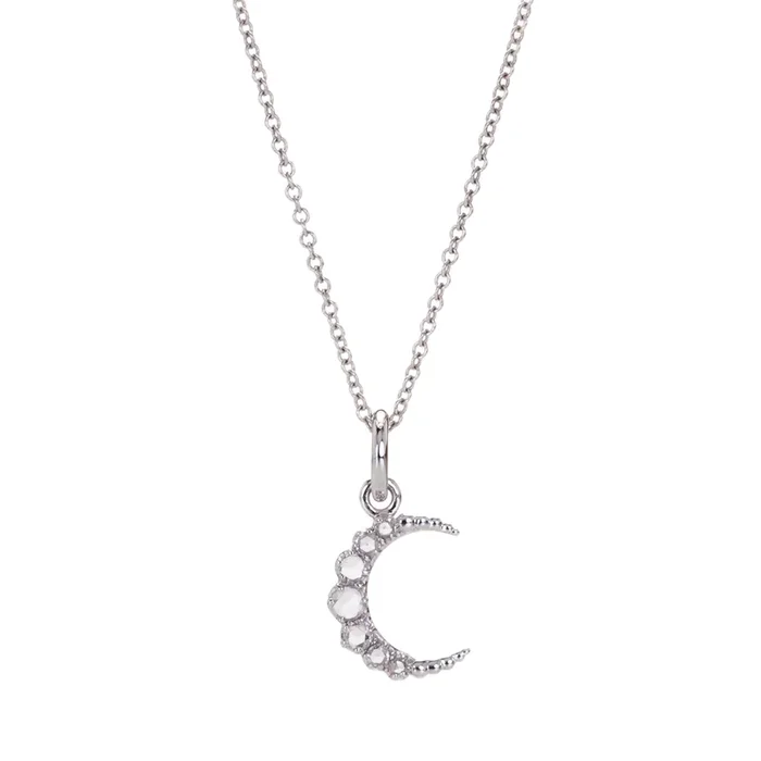 Mini Diamond Moon Pendant (Pendant Only)
