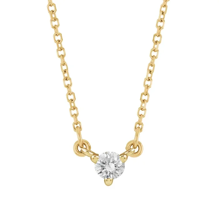 Mini Diamond Solitaire Necklace
