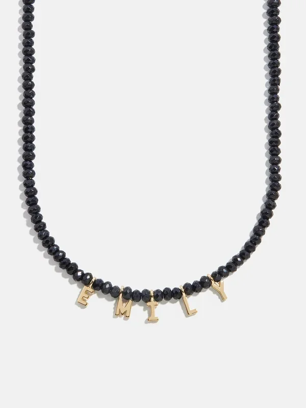 Mini Semi-Precious Custom Necklace – Onyx