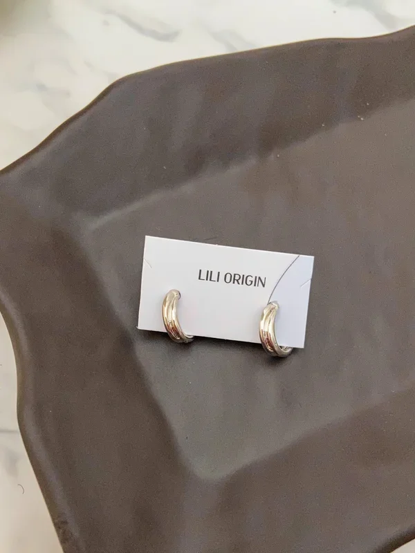 Mini Silver 3 Singles Earring