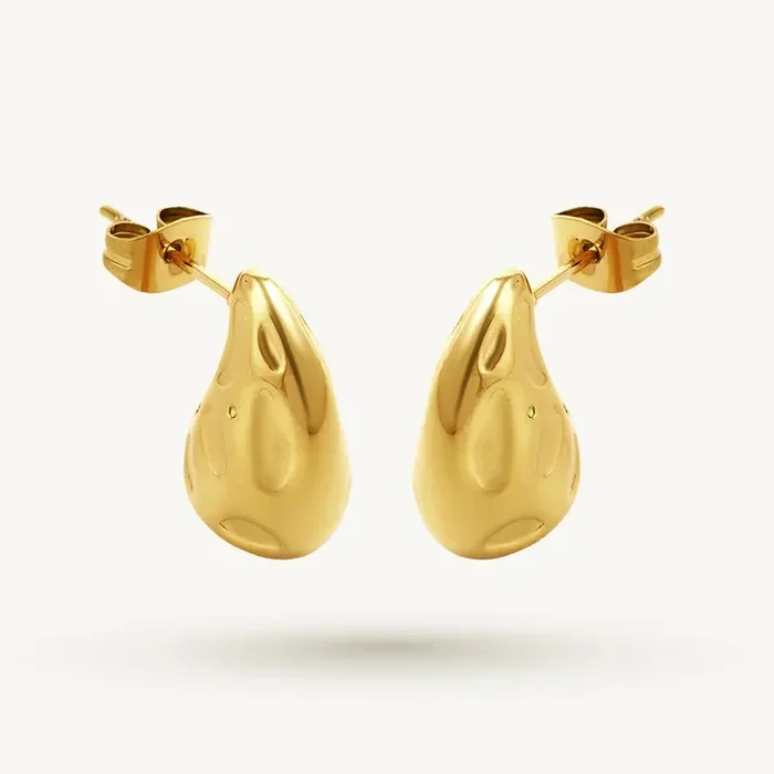 Minimal Pear Stud Earring
