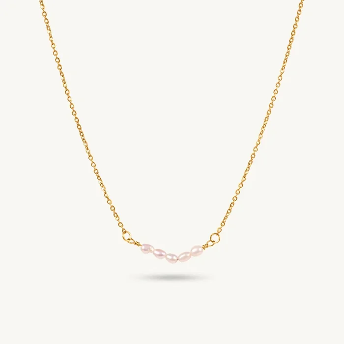 Minimalist Pearl Bar Necklace