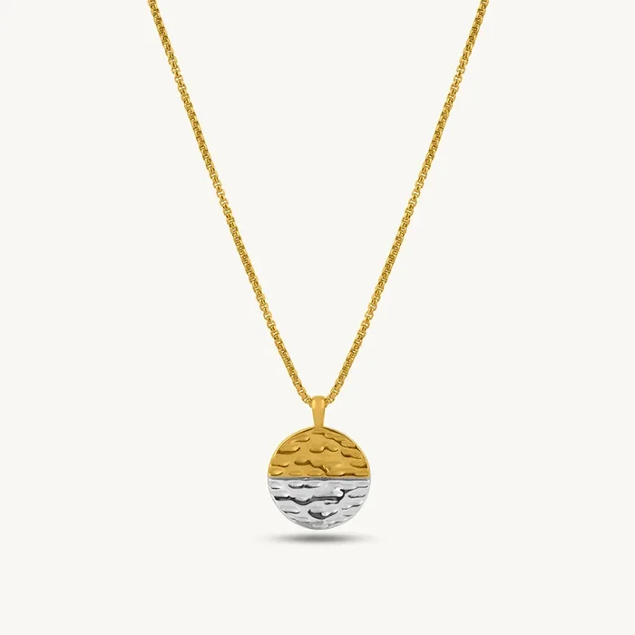 Mist Two-Tone Coin Necklace
