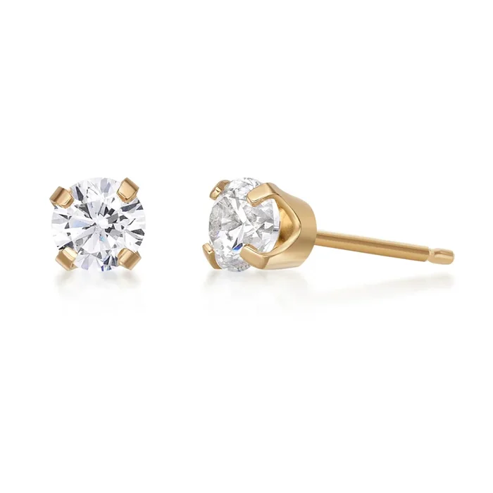 Mistlight White Topaz Stud Earrings
