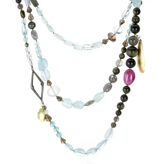 Mixed Gemstone Story Necklace