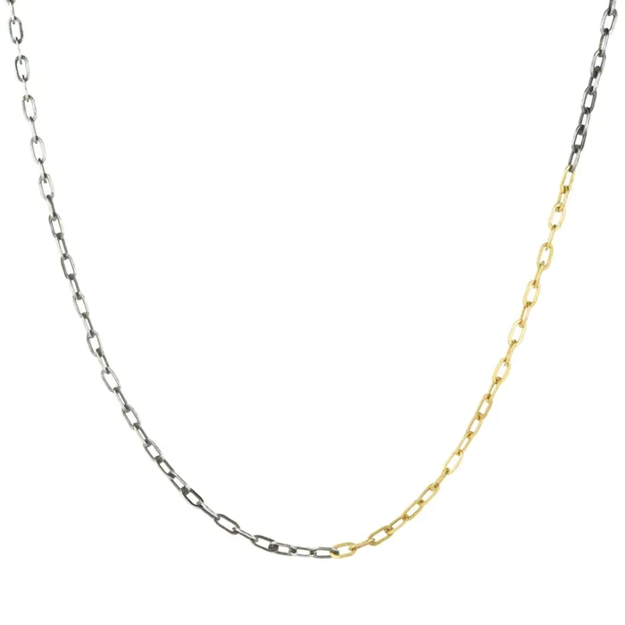 Mixed Metal Baby Oval Link Chain – 24″
