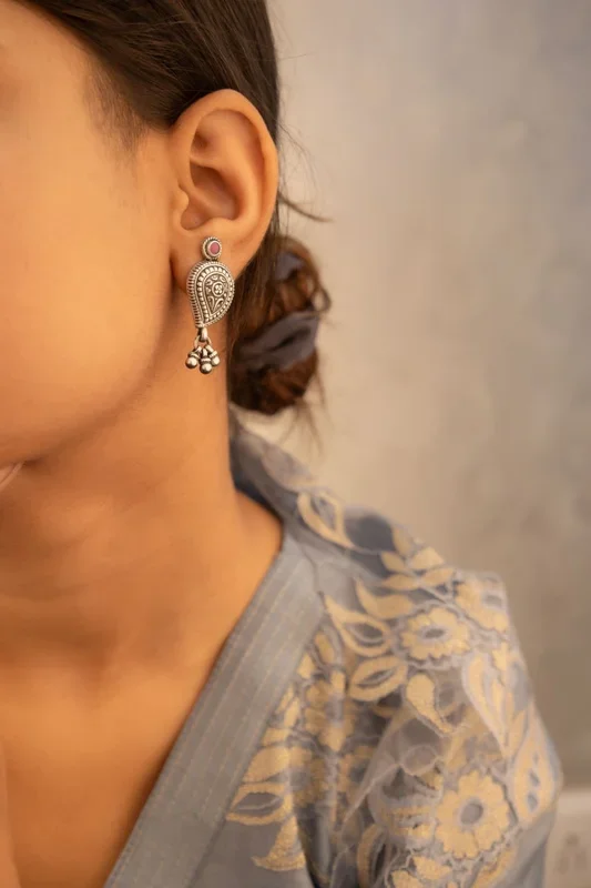 Mizoya Intricate Ghughri Drop Carry Motif Stud Earring