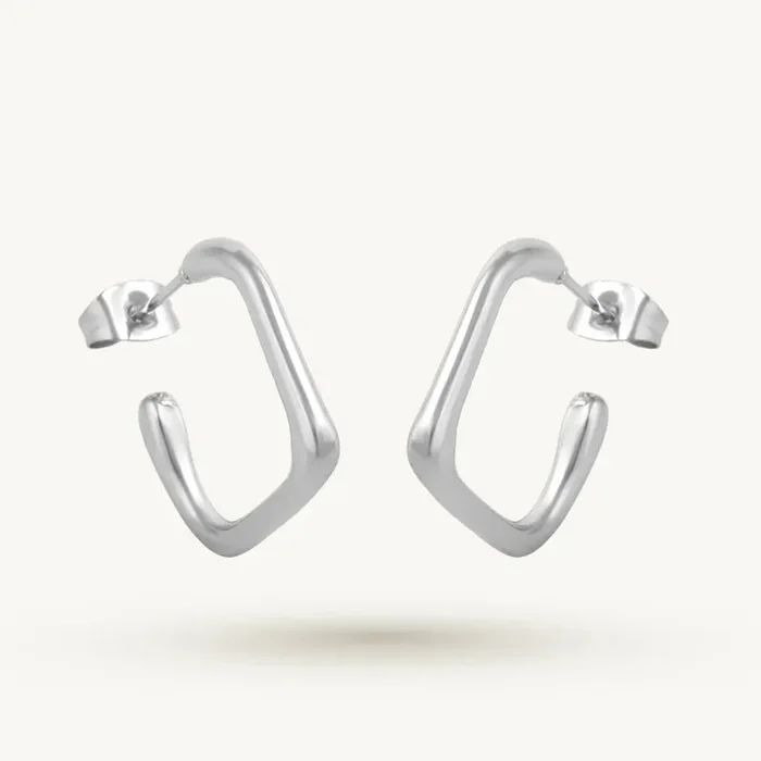 Modern Curve Half Hoop Earring