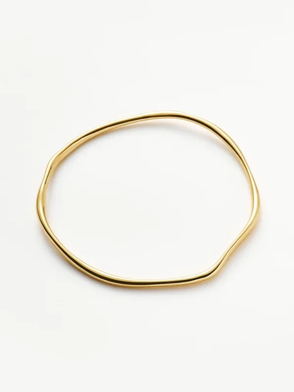 Molten Ripple Bangle | 18ct Gold Vermeil