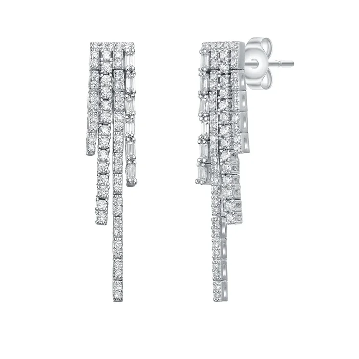 Monique Accent Fringe Dangle Earrings