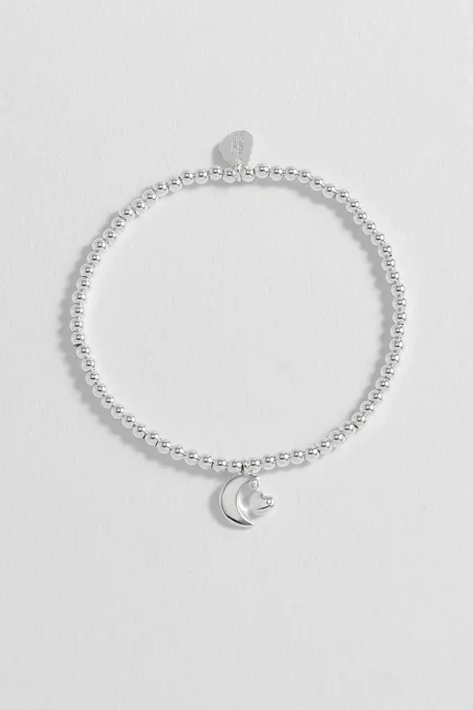 Moon & Heart Stretch Bracelet