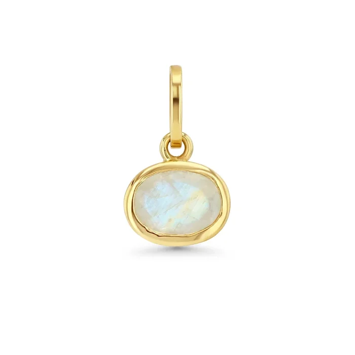 MOONSTONE OVAL BIRTHSTONE CHARM