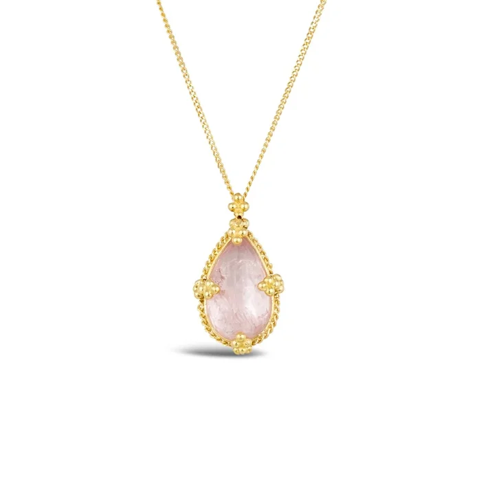 Morganite Teardrop Necklace