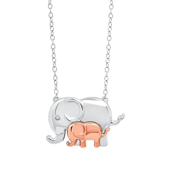 Mother & Baby Elephant Pendant