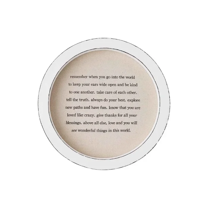 Mud Pie Go Into The World Plaque
