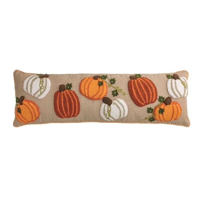 Mud Pie Long Tufted Pumpkin Pillow