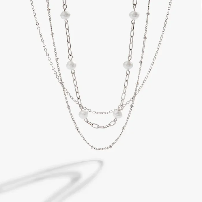 Multi-Chain Carabiner Clasp Necklace