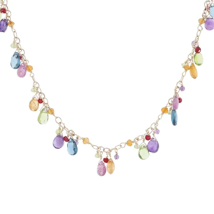 Multi-Color Briolette Necklace