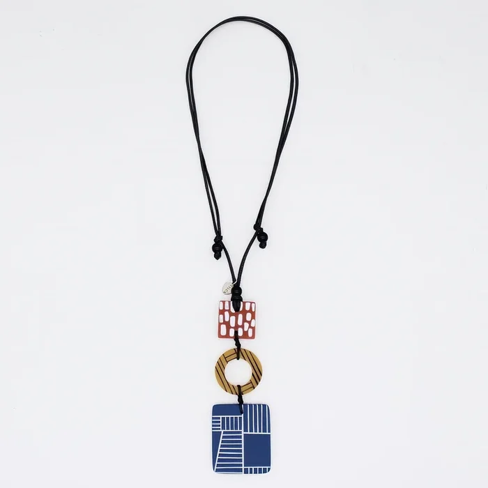 Multi Color Geovibe Pendant Necklace