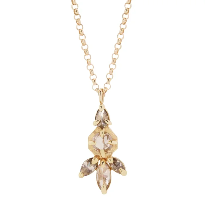 Multi Diamond Drop Necklace