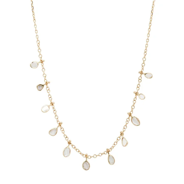 Multi Diamond Slice Necklace
