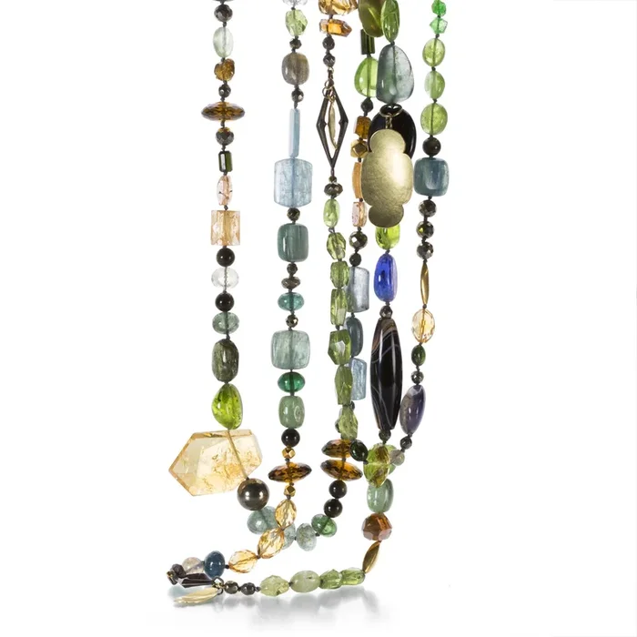 Multicolor Bronze Story Necklace