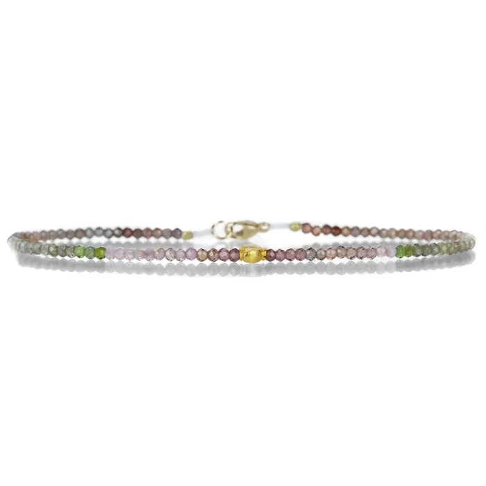 Multicolored Sapphire Bead Bracelet