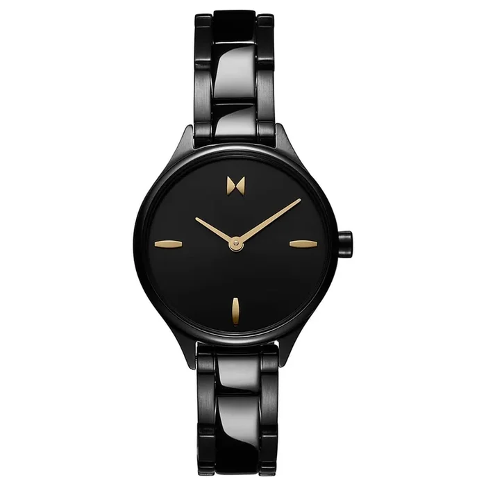 MVMT Reina Womens Watch with Black Dial and Black Ionic Plated Stainless Steel Bracelet (quartz movement)