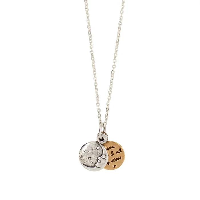 My Moon & Stars Sliding Locket Necklace – Small