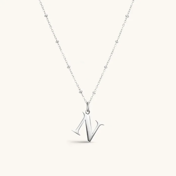 N Initial Pendant Necklace