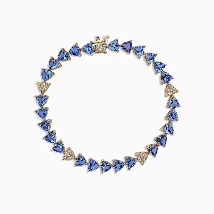Nahla Siri 14K Gold Tanzanite & Diamond Bracelet, 10.13 TCW