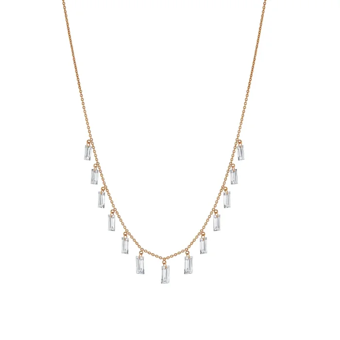 Naked Diamond Tassel Necklace – 18K Rose Gold