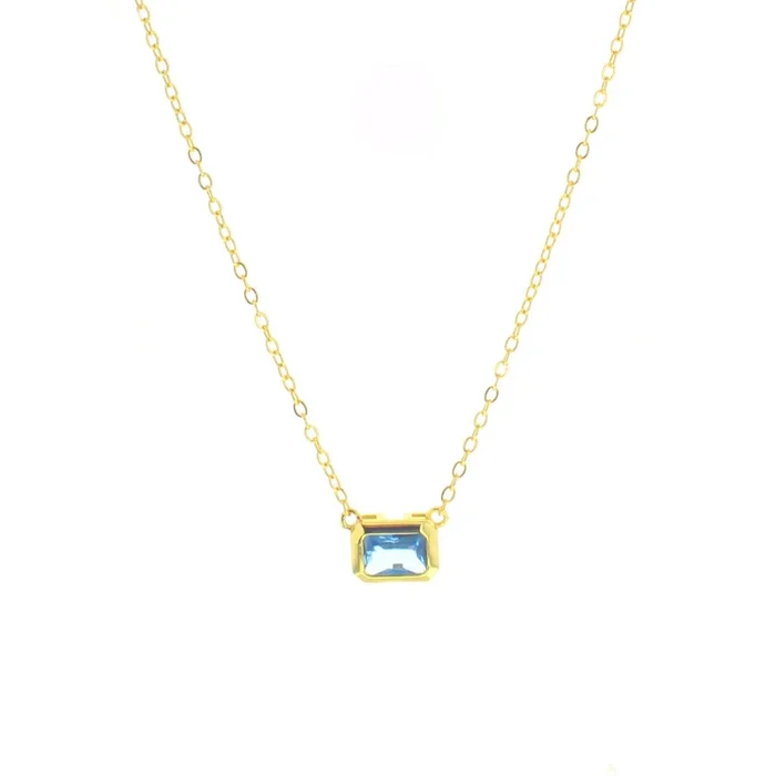 Nani Necklace – Blue Zirconia Spinel
