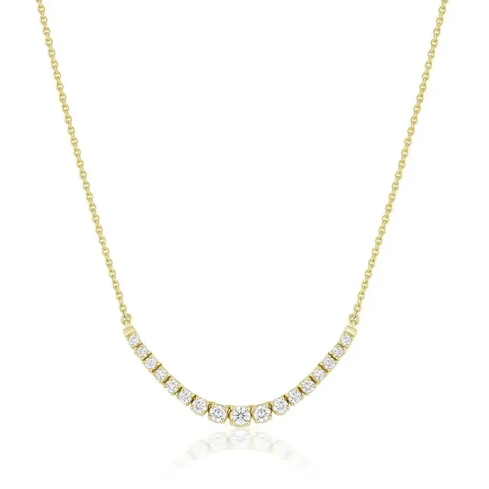 Naomi White Diamond Graduated Necklace