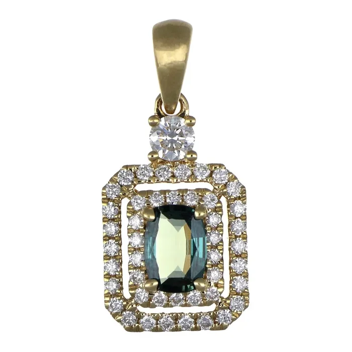 Natural Alexandrite Pendant (Alexandrite 0.28 cts Wht Dia 0.26 cts)