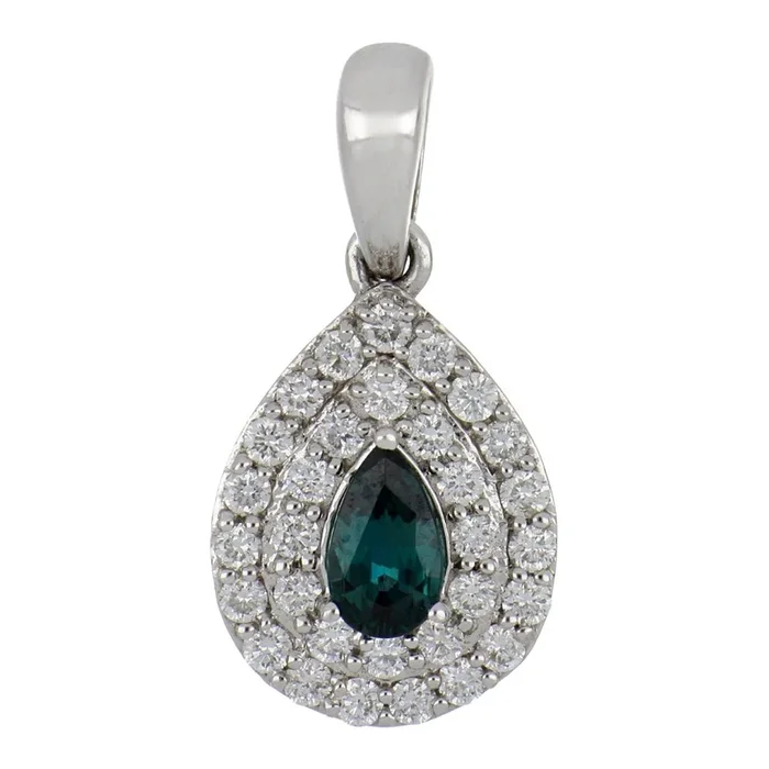 Natural Alexandrite Pendant (Alexandrite 0.35 cts Wht Dia 0.42 cts)