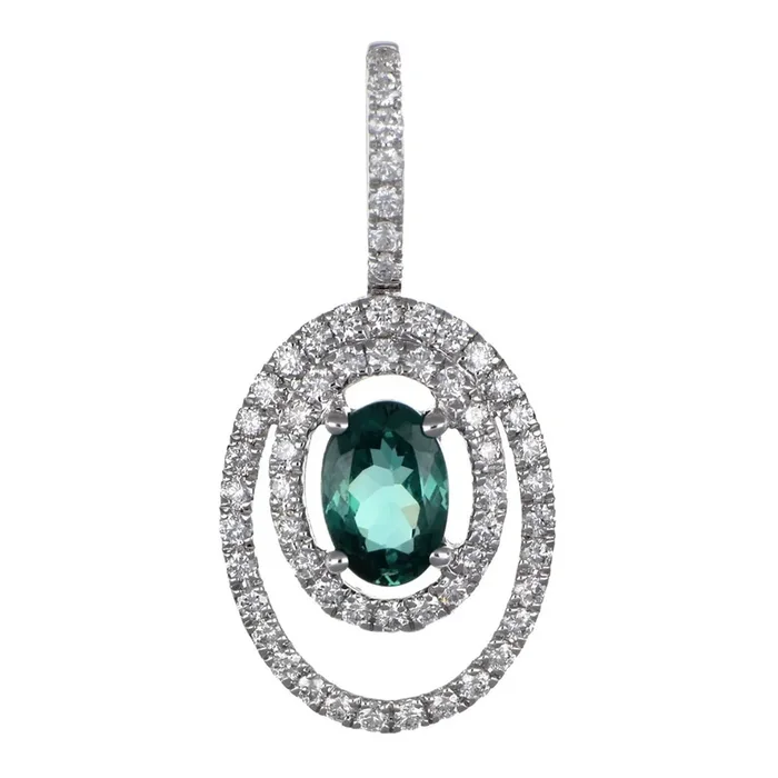 Natural Alexandrite Pendant (Alexandrite 0.54 cts Wht Dia 0.28 cts)