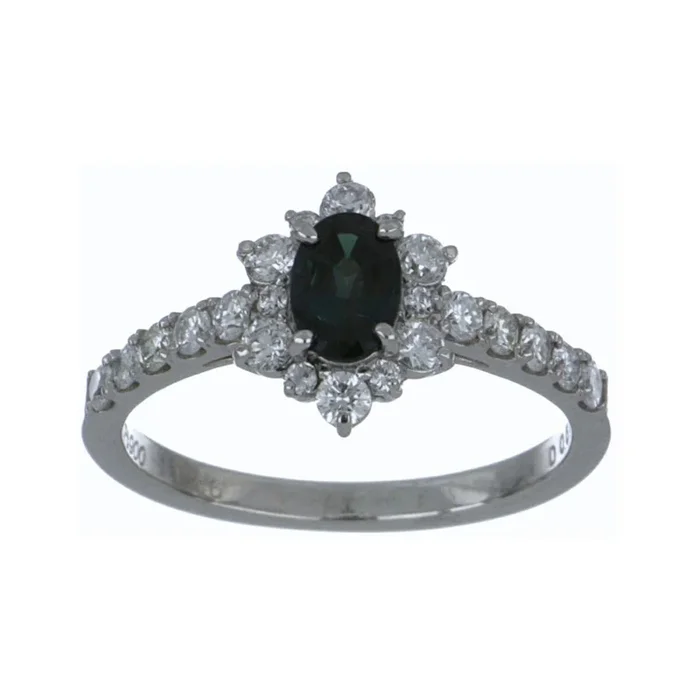 Natural Alexandrite Ring (Alexandrite 0.46 cts Wht Dia 0.5 cts)