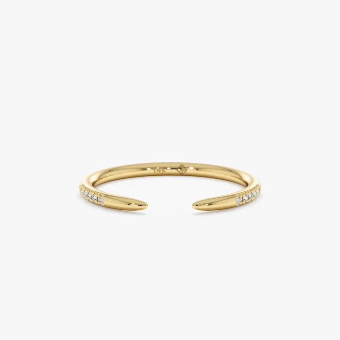 Natural Diamond Claw Ring, Alma