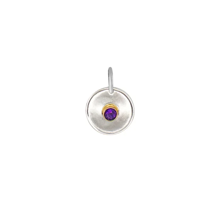 Natural Talent Birthstone Charm Pendant – February/ Amethyst