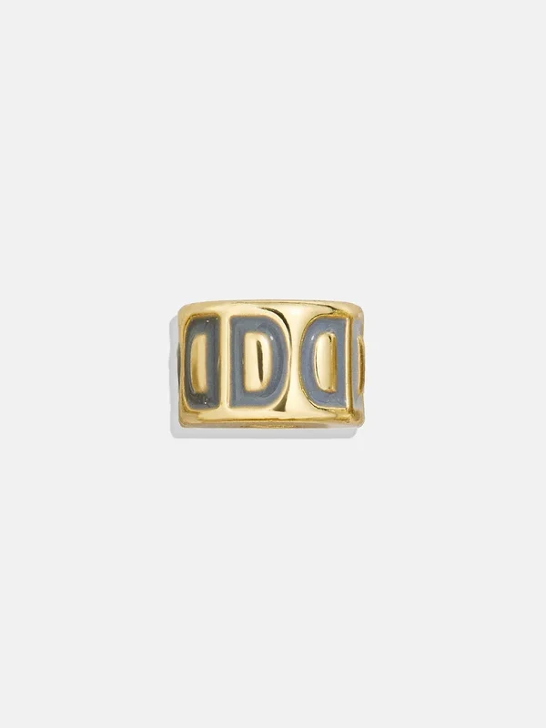 Neutral Initial 360 Spinner Charm – D