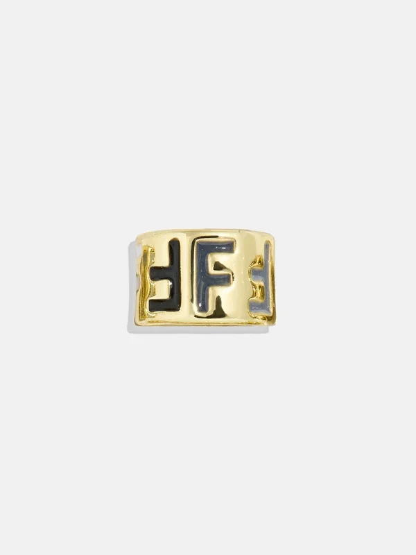 Neutral Initial 360 Spinner Charm – F