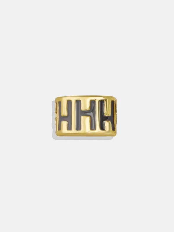 Neutral Initial 360 Spinner Charm – H