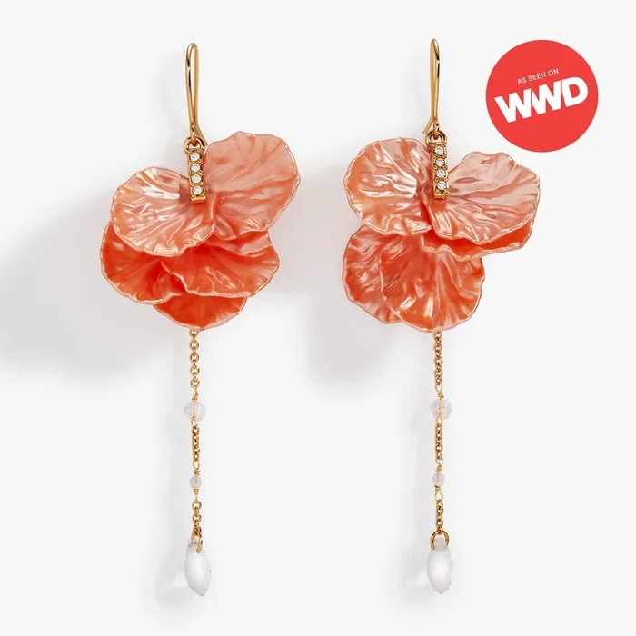 New York Botanical Garden® Peony Petal Statement Earrings