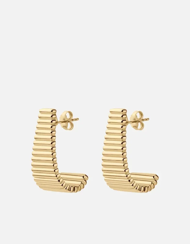 Nia Earrings, Gold Plated
