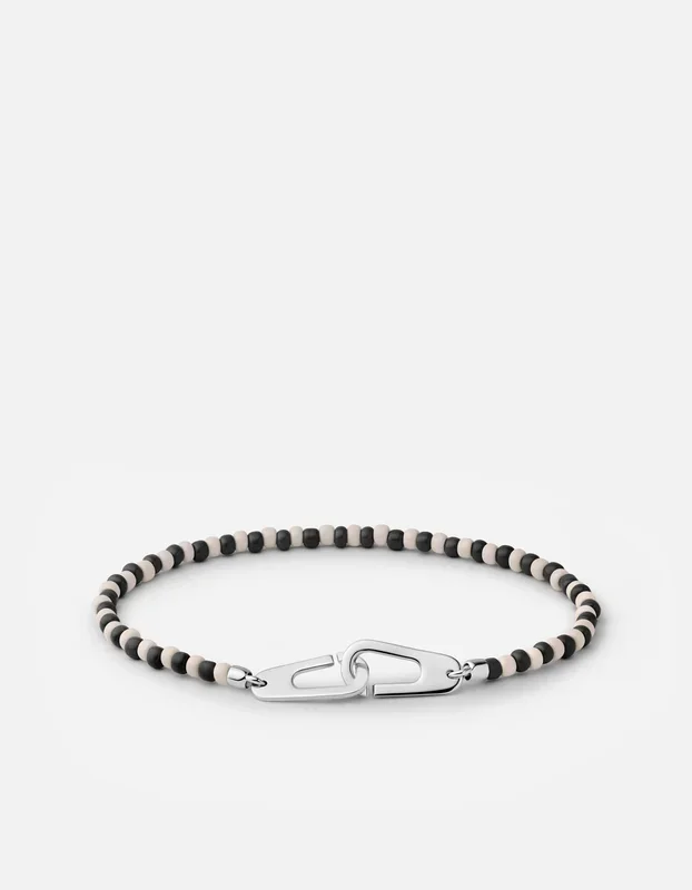 Niko Bracelet, Sterling Silver / Black