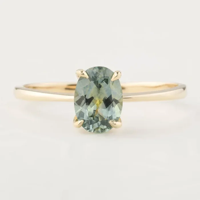 Nina Ring – 1.04ct Light Green MontanaSapphire (One of a kind)