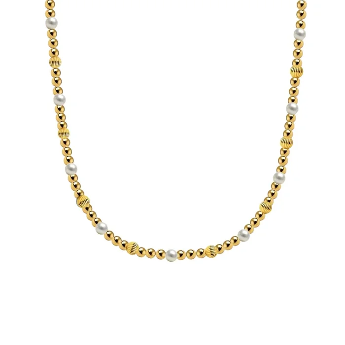 Noa | Gold Filled Beaded Necklace with Pearls