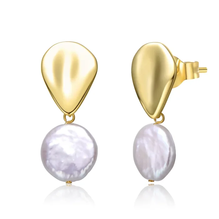 Noelle Pearl Raindrop Double Dangle Drop Earrings
