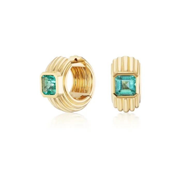 Nomad Gemstone Huggies